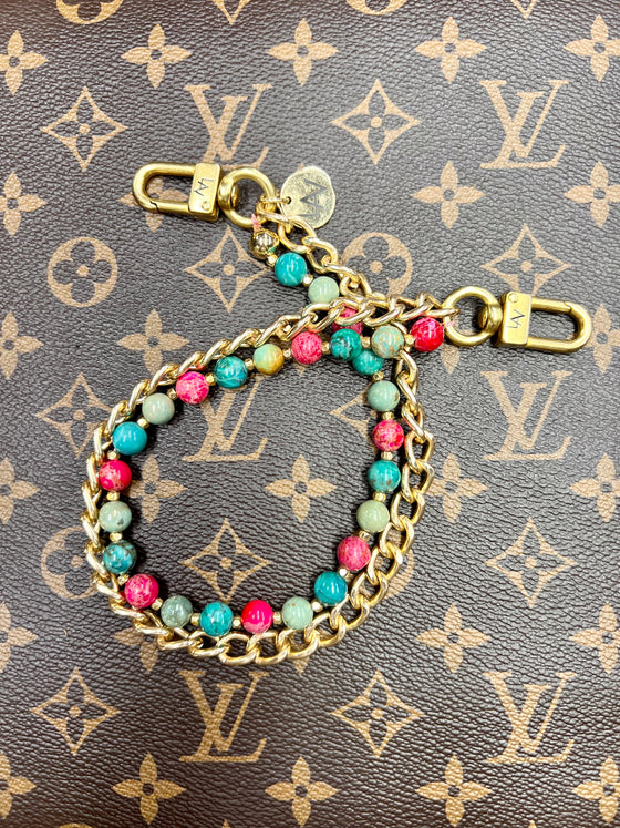 Blended Pink and Turquoise AFC X LAV Beaded Turquoise Chain