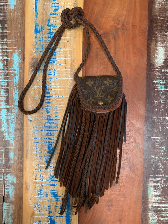 LAV Original Fringe Coin Purse Chocolate