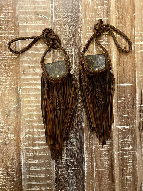 LAV Original Fringe Coin Purse Chocolate